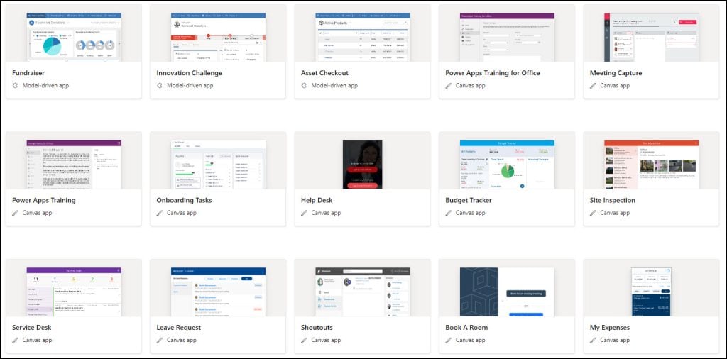 powerapps templates free download