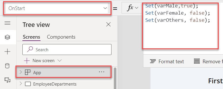 PowerApps Uncheck Check box When Another is Checked