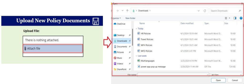 powerapps upload file from local