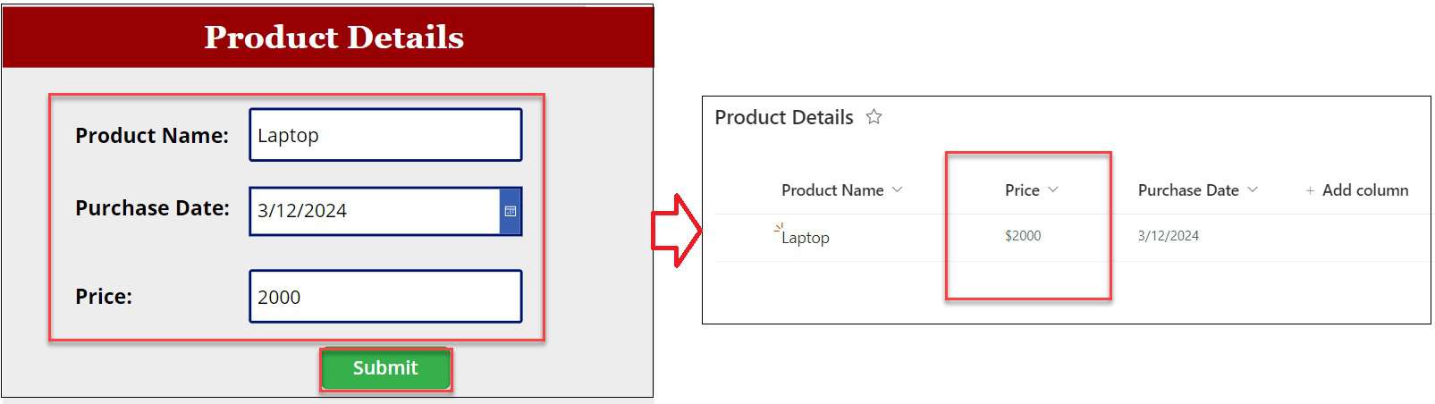 powerapps value function