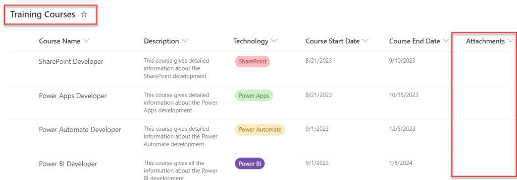 powerapps view attachments from sharepoint list