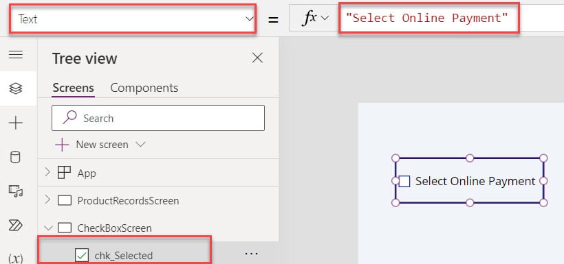 PowerApps Visible if Checkbox is Checked