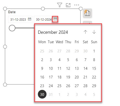 powerbi date slicer