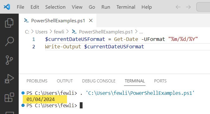 PowerShell Format Date mm/dd/yyyy