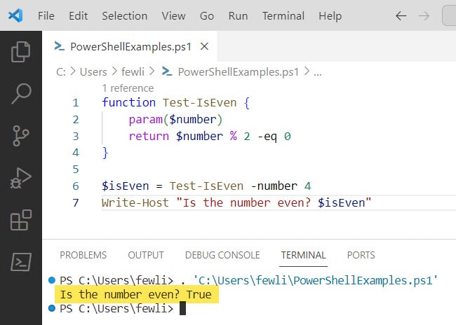 PowerShell Function Return Boolean