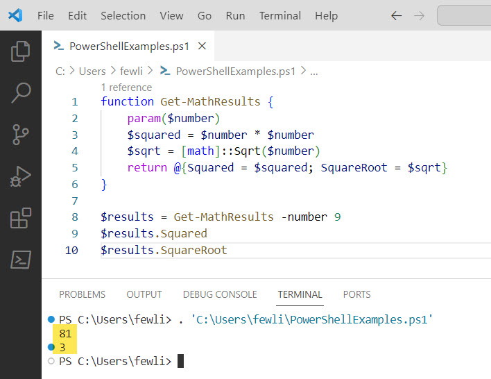 PowerShell Function Return Multiple Values