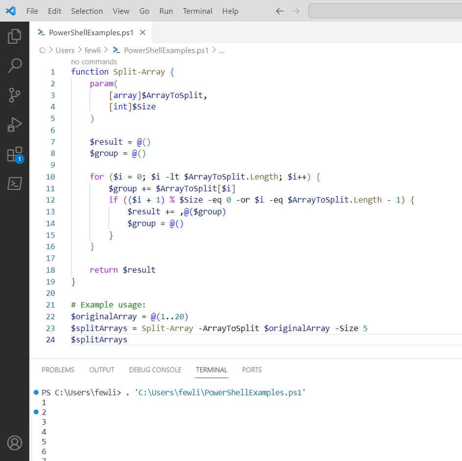 powershell split array into smaller arrays