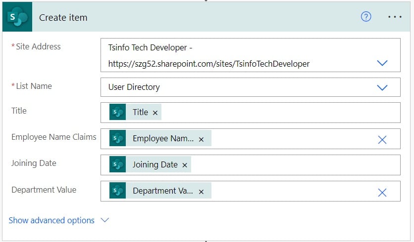 power automate copy sharepoint list item to another list