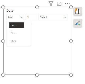 relative date range slicer filter in Power BI