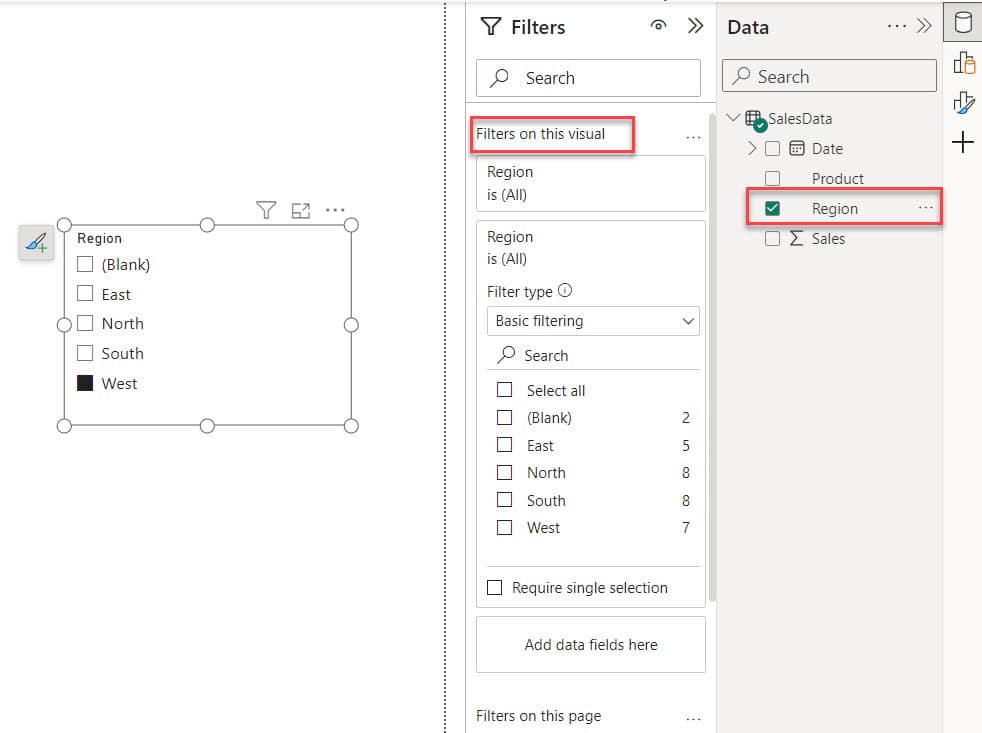 remove blank from power bi slicer