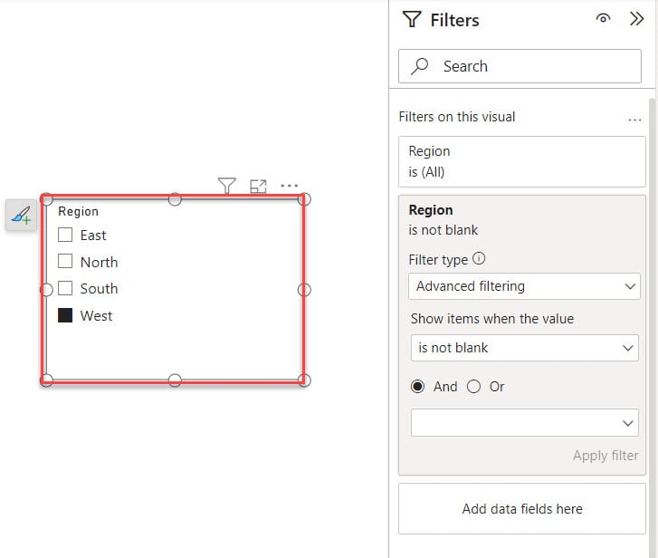 remove blank from slicer in power bi