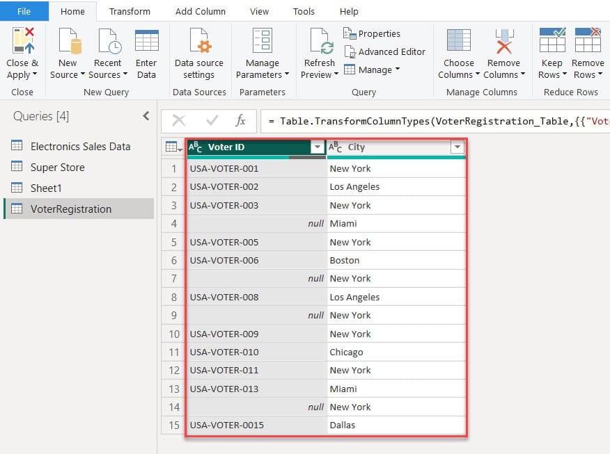 remove row power bi  based on multiple conditions