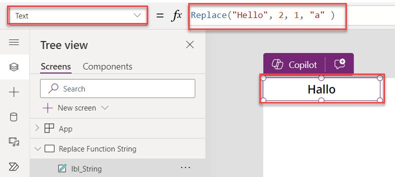 replace in powerapps