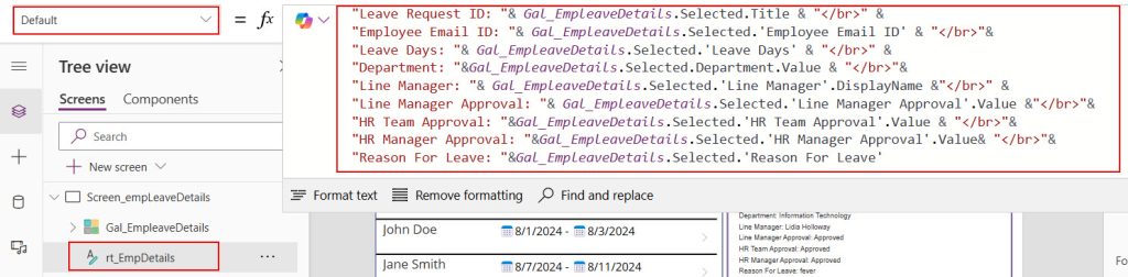 rich text editor power apps canvas