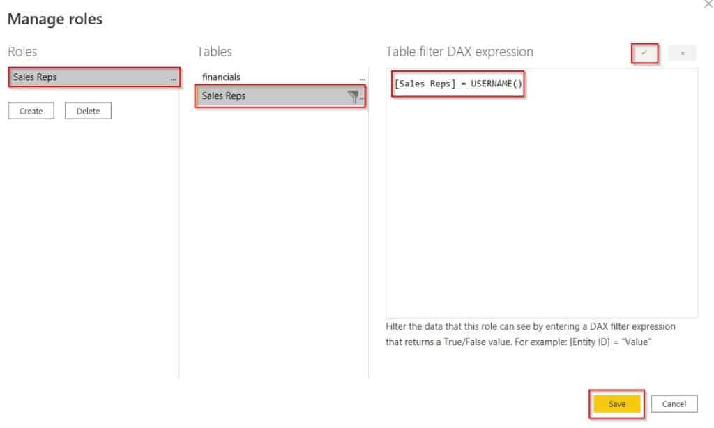 Row-level Security based on username in Power Bi