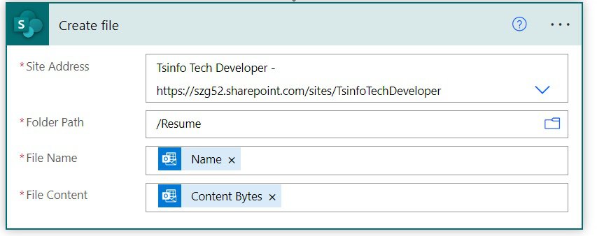 save email attachment to sharepoint power automate