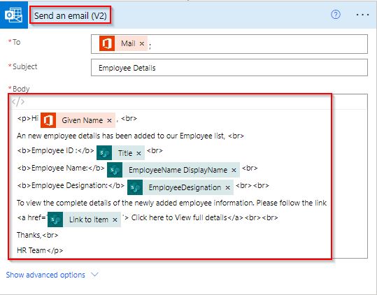 sharepoint send email when new item created using power automate 