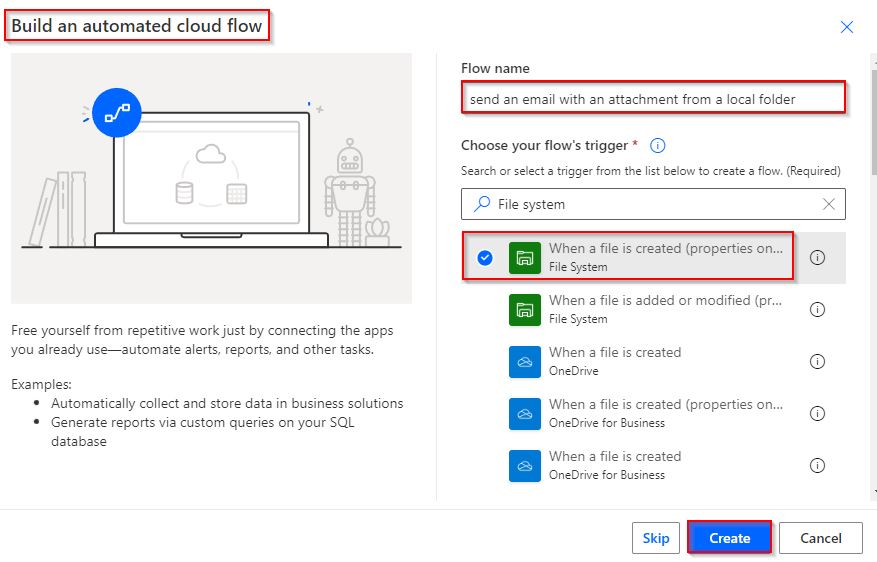 send an Email with attachment from Local Folder using Power Automate