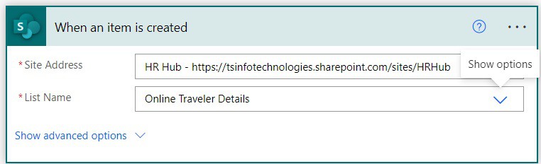 send an email with multiple selected options value using microsoft flow