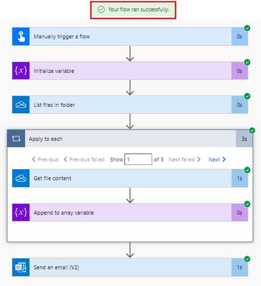 Power Automate send email with attachment from OneDrive