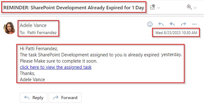 sharepoint send reminder emails