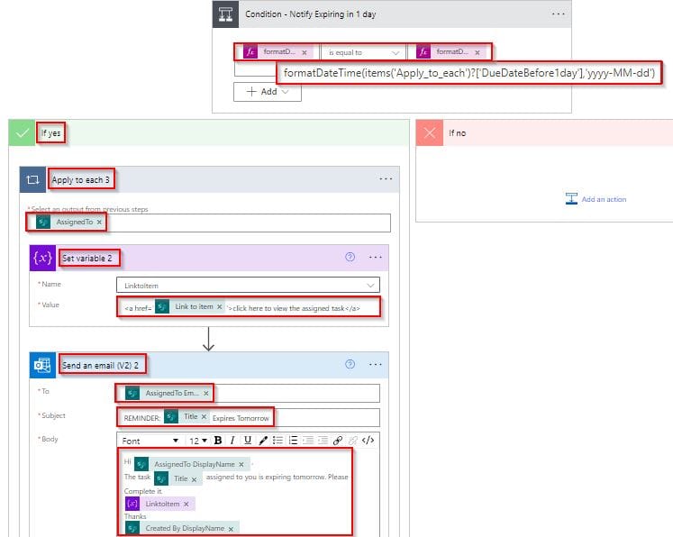 Send Multiple reminders using Microsoft flow