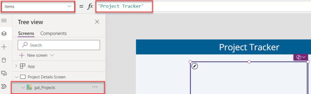 Set a Power Apps data table default selected row using SharePoint list