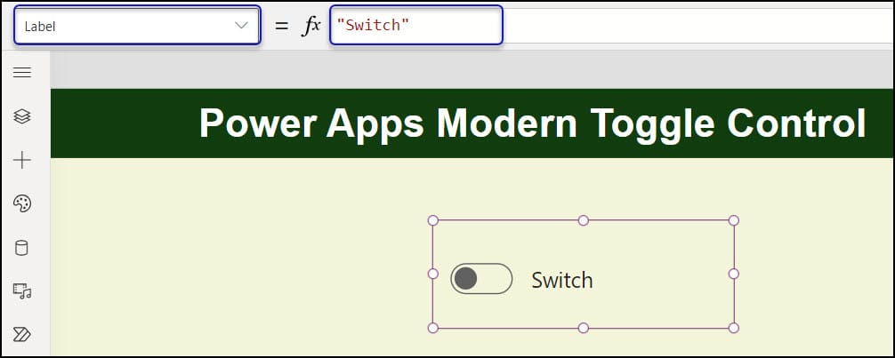 Set Value Based on PowerApps Modern Toggle