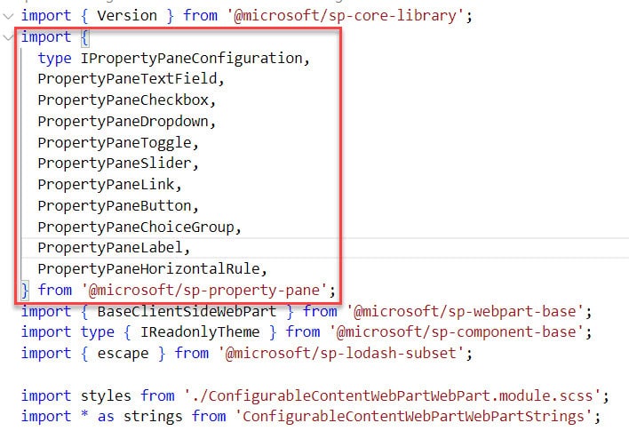 spfx property pane