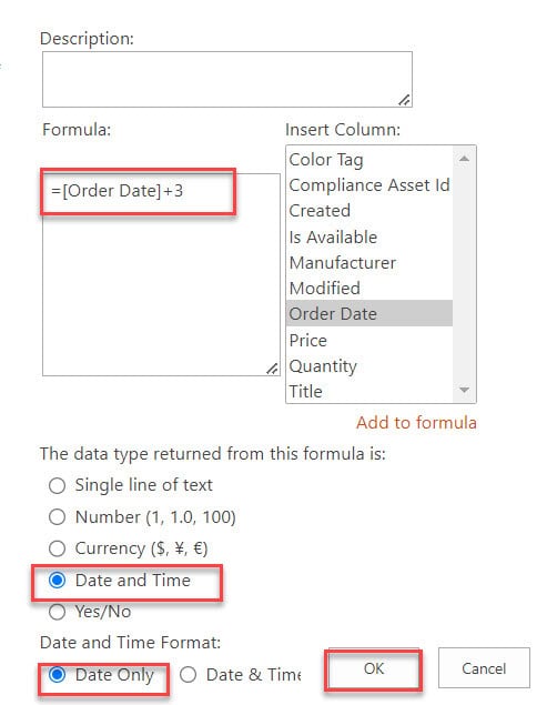 SharePoint Calculated Column Date and Time Function