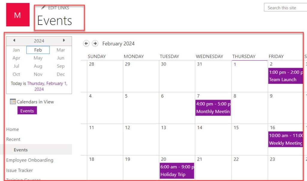 sharepoint calendar color code