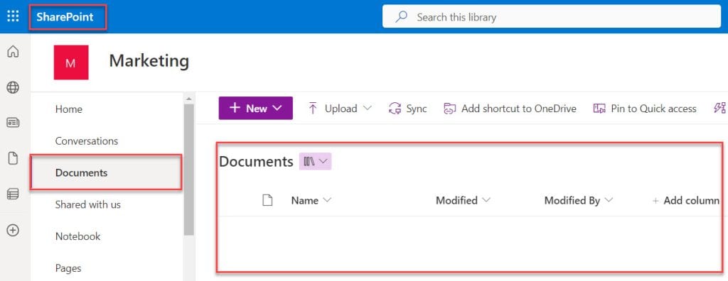 SharePoint Document Library