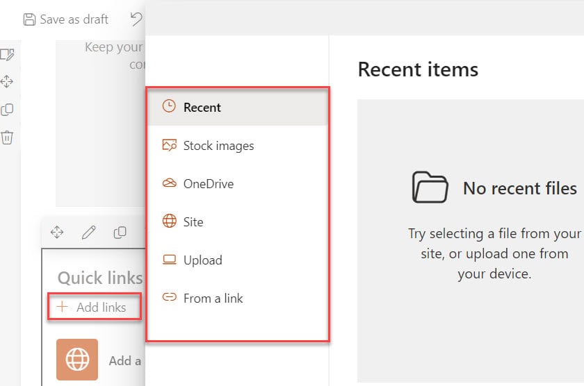 sharepoint image gallery with links