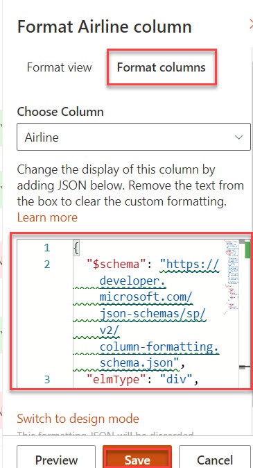 sharepoint list formatting