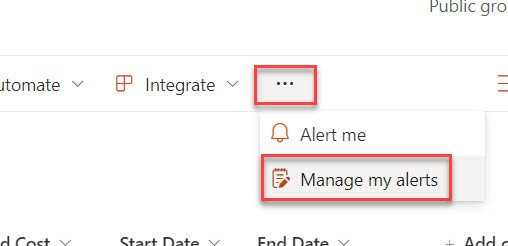 sharepoint notifications