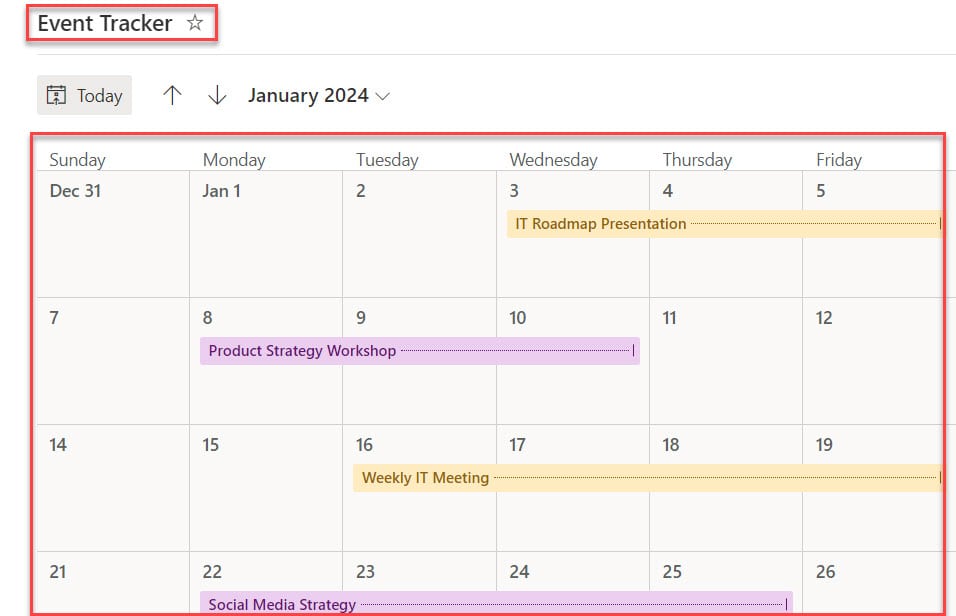 sharepoint online calendar color code