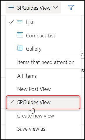 SharePoint Online create a list view