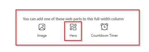 sharepoint online hero web part image size