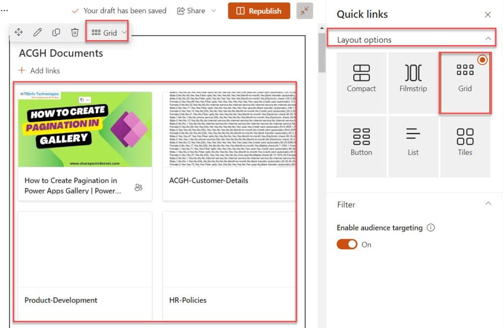 sharepoint quick links web part grid image size