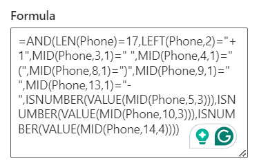 sharepoint validation formulas