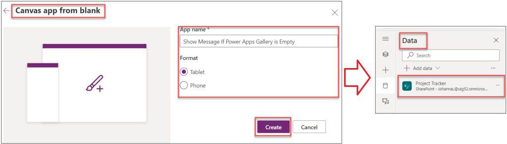 Show Message If Power Apps Gallery is Empty