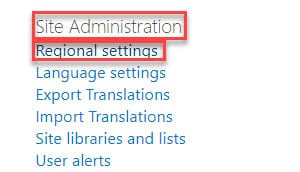 site settings in sharepoint online