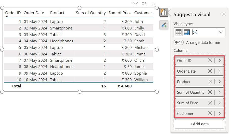 slicer between power bi