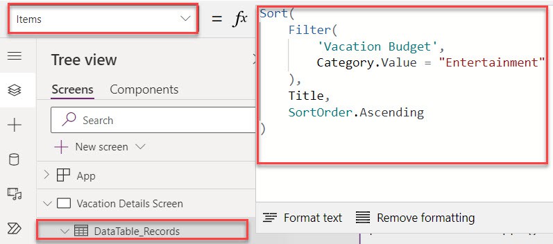 Sort and filter the Power Apps data table Sort and filter the Power Apps data table