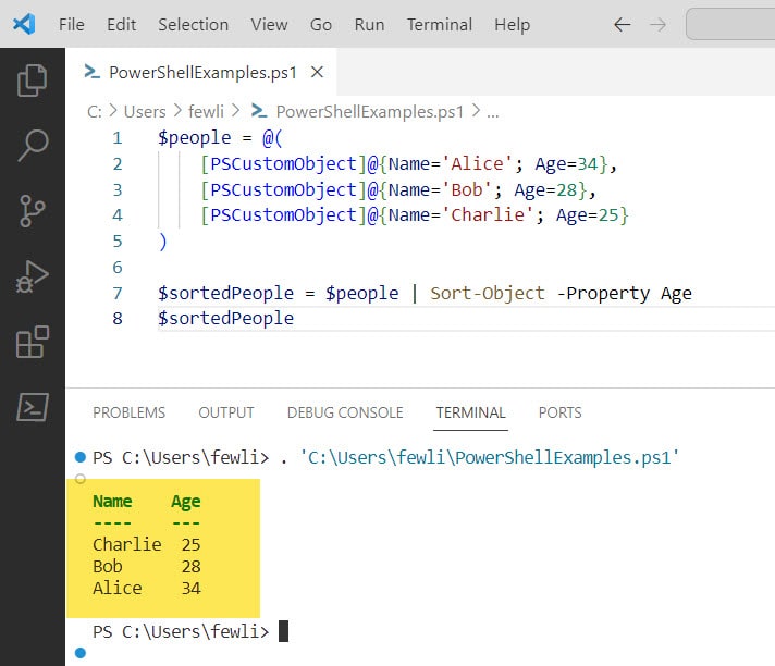 Sort Array Of Objects In PowerShell