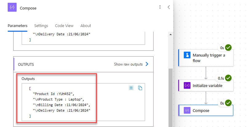 Split dynamic content in Power Automate