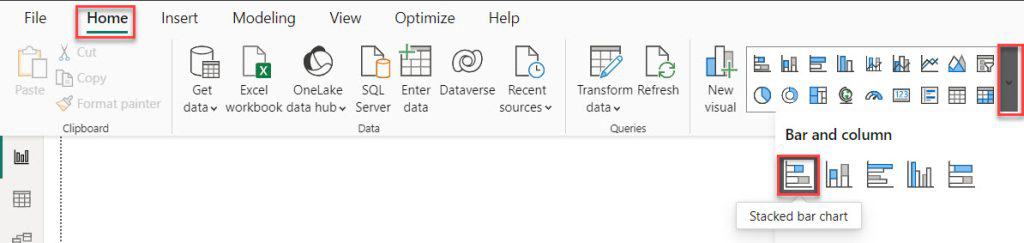 stacked bar chart powerbi