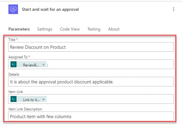 start and wait for an approval Power Automate