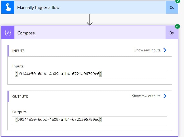 string to guid using Power Automate