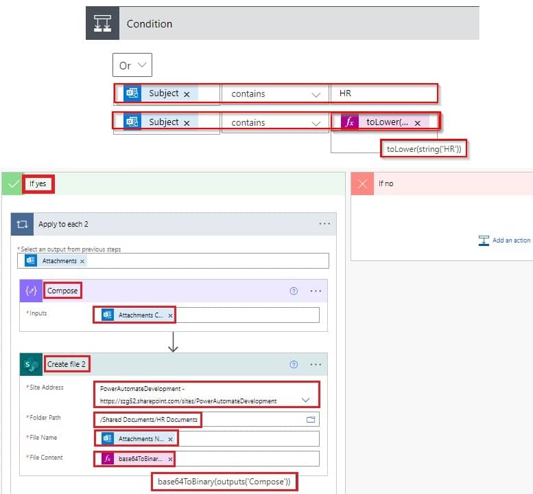 power automate when email arrives multiple subject filter